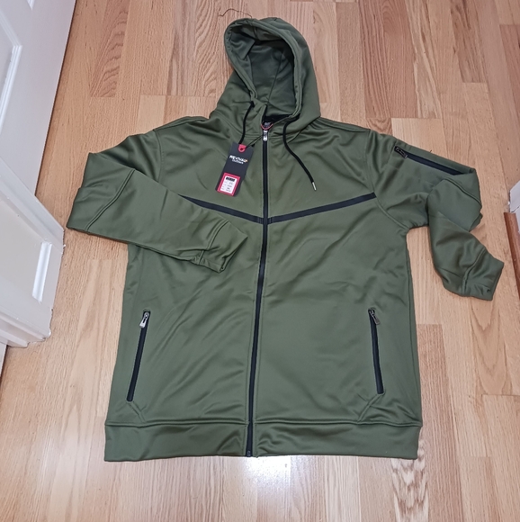 2 Piece Tech Training Athletic Track Sweatsuit Hoodie/Joggers Size Med f… - Picture 2 of 4